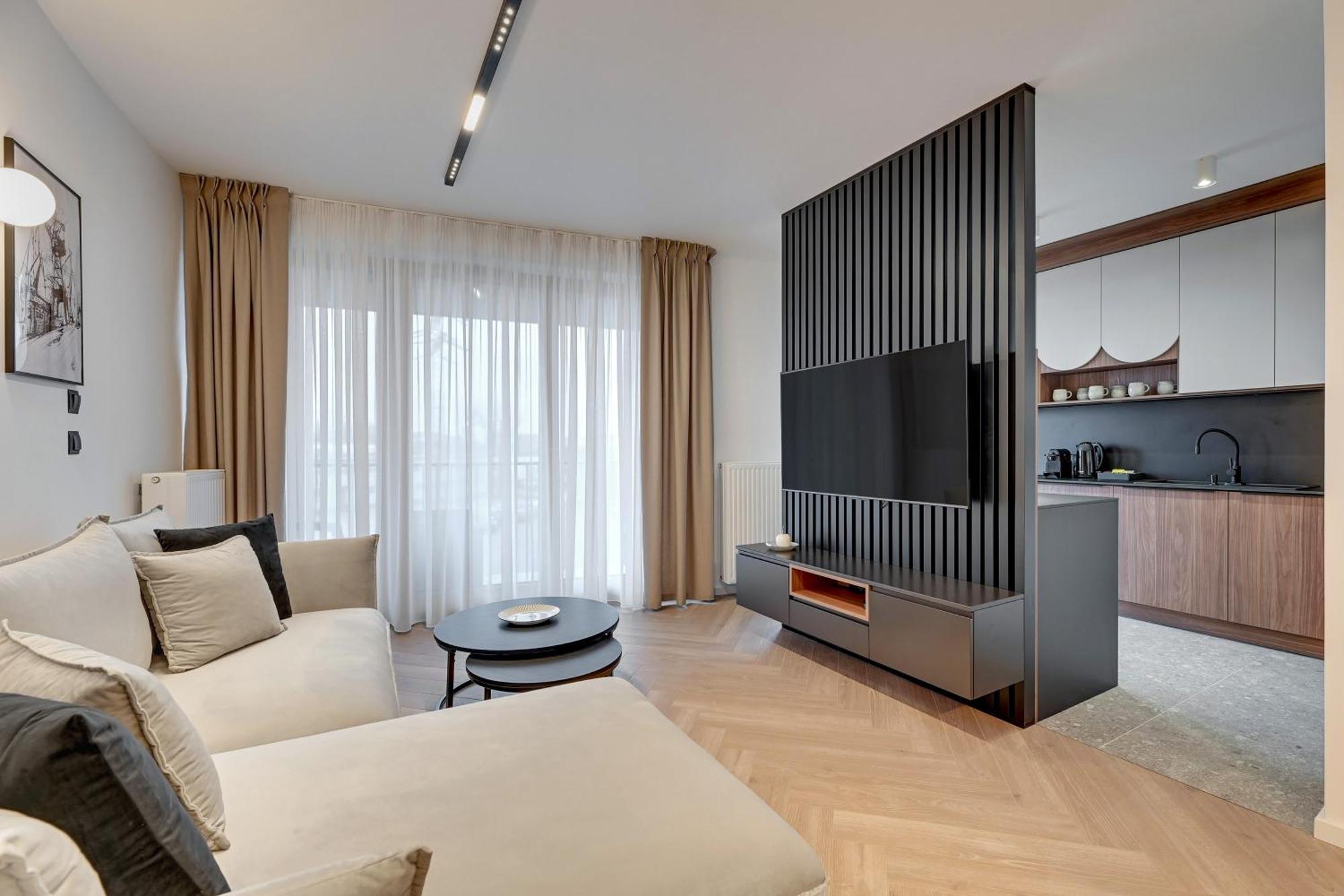 Nadmotlawie Riverside - Gym & Free Parking By Downtown Apartments グダニスク 部屋 写真